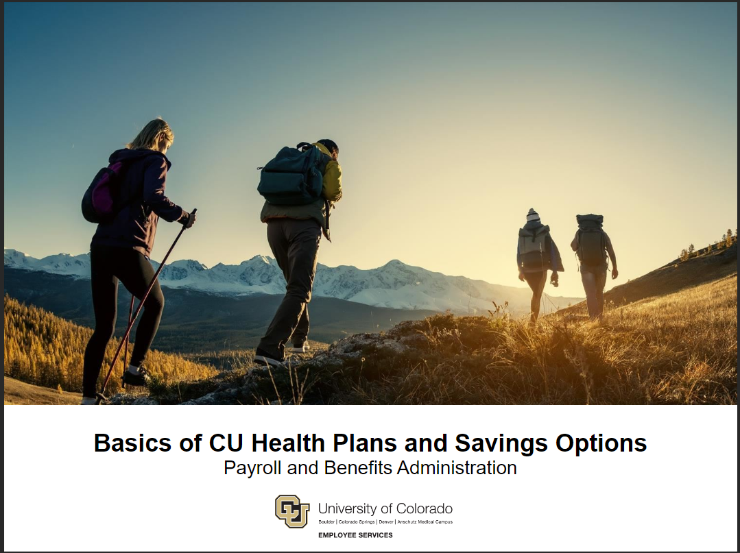 CU Health Plans - click to watch course