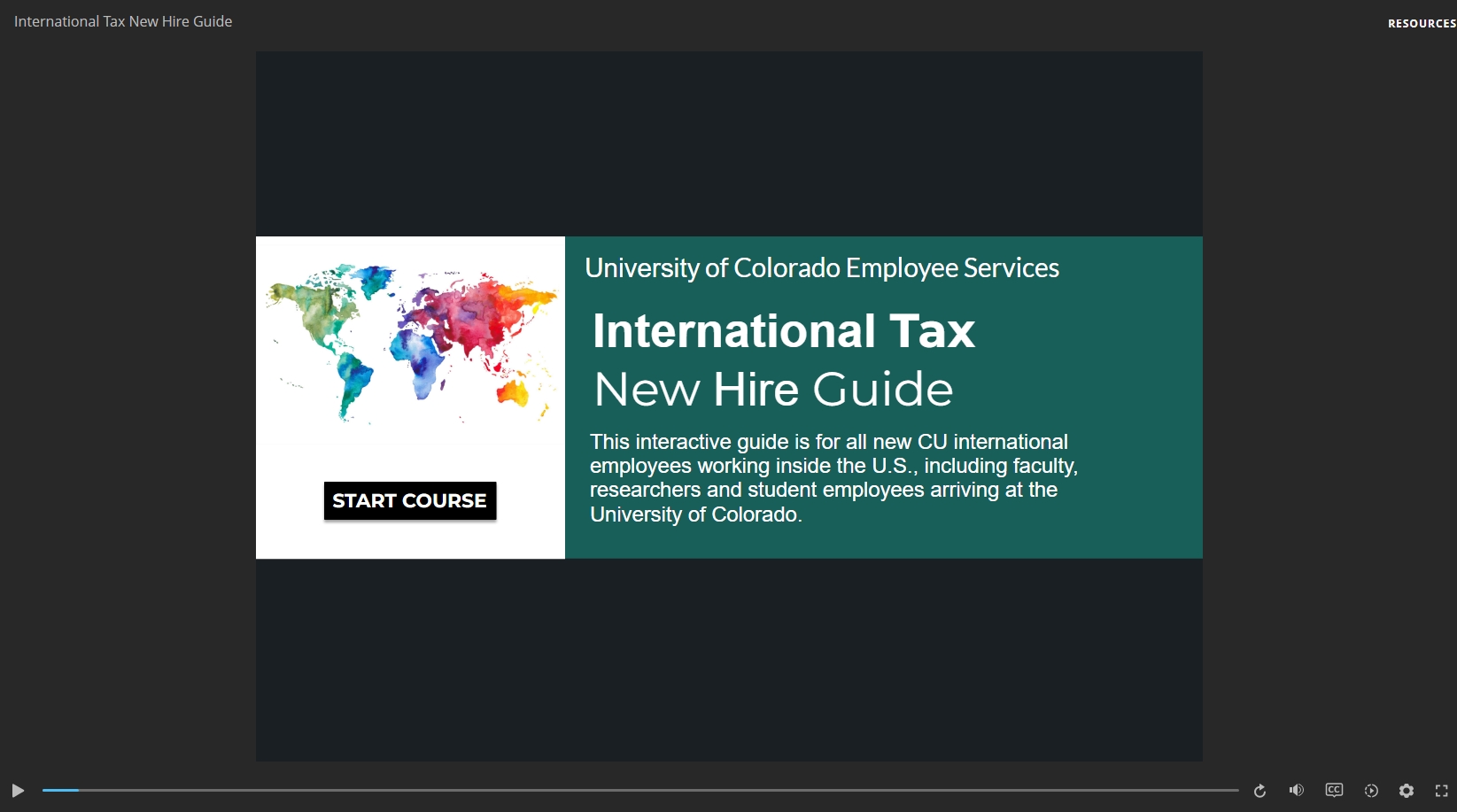 International Tax New Hire Guide Screenshot