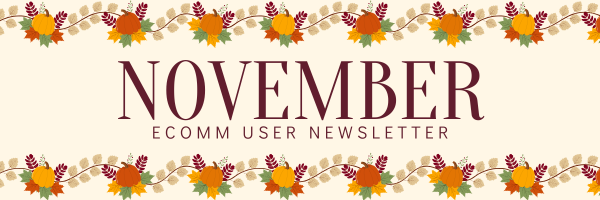 November eComm User Newsletter.