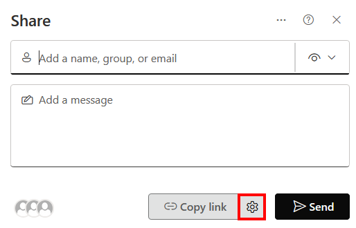 Link settings in Microsoft 365