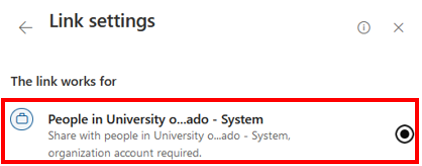 People in University of Colorado System link settings