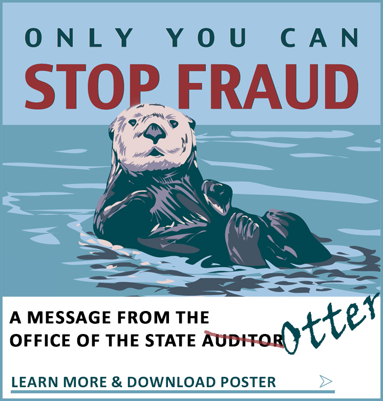 Only You Can Stop Fraud, Poster link from the Colorado State Auditor