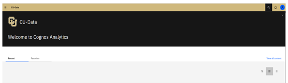 Cognos new home page