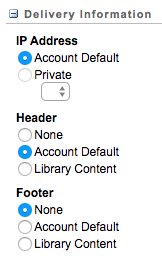 Transactional Delivery Profile