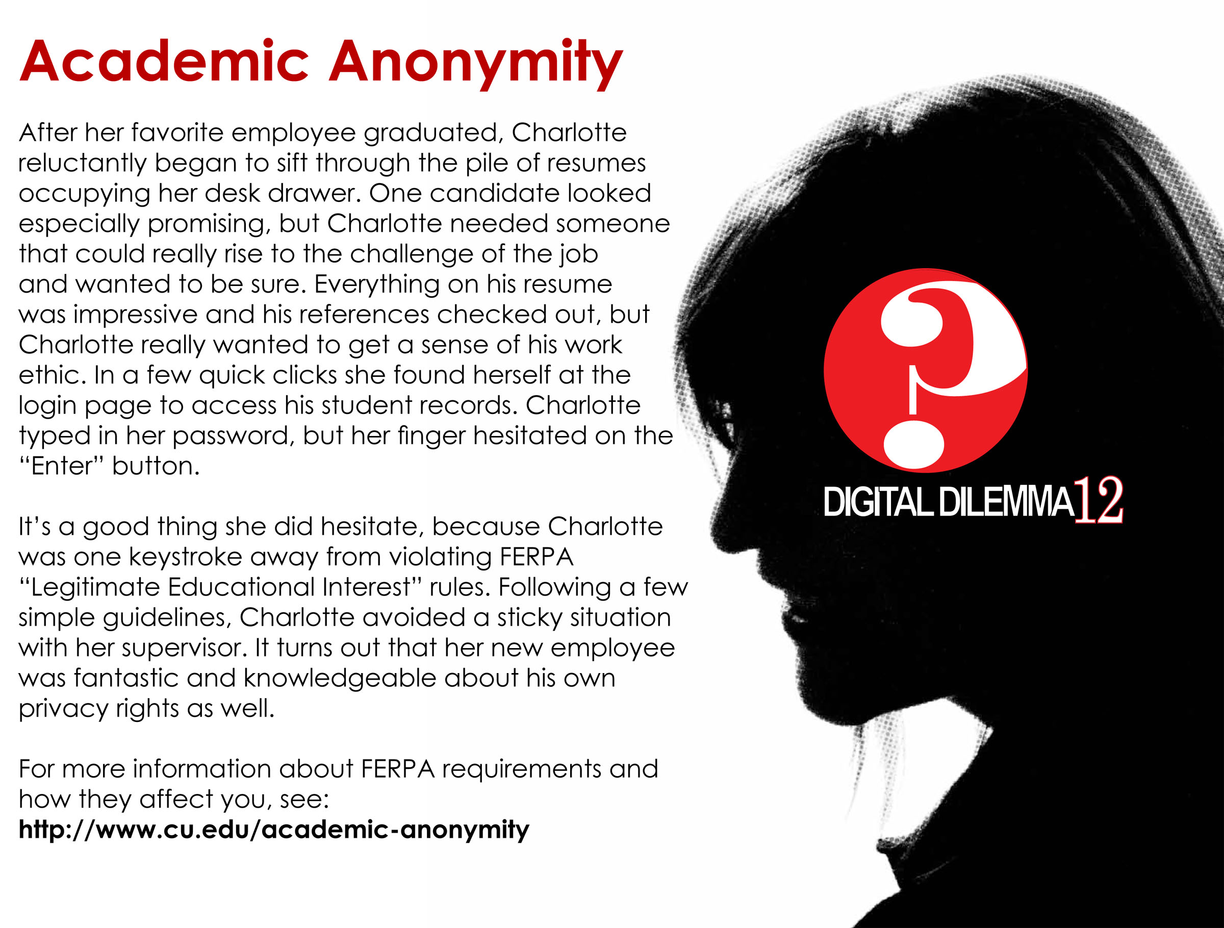 Academic Anonymity Card