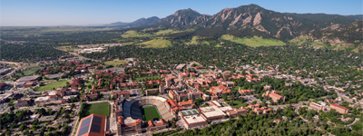 Photograph of the CU Boulder campus