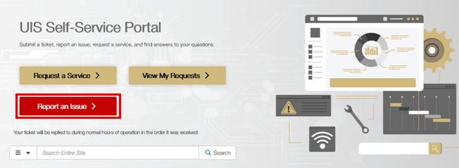 Report an Issue Button - CU Self-Service Portal, TDX