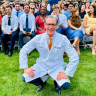   Dean John Sampson at the Matriculation Ceremony in July for the Class of 2028.